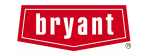 A red and white logo for bryant.